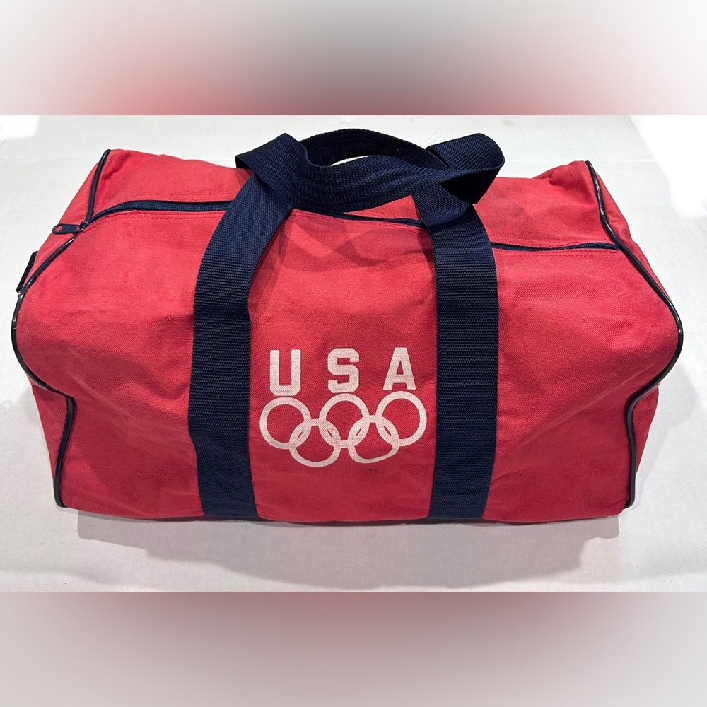 Vintage 1988 USA Olympics Duffel Gym Carry On Travel Luggage Weekend Gym Bag